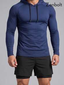 Áo nỉ dài tay có mũ trùm đầu Zenbolt dành cho nam, dáng regular fit, có dây rút điều chỉnh, thích hợp cho các hoạt động hàng ngày, du lịch, thư giãn và những buổi đi chơi thường nhật. - Màu xanh hải quân - Xem 2