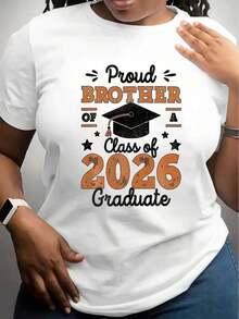 Proud Brother Of The Class Of 2026 - Graduation T-Shirt - White - View 1