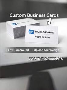 20/200/500/1000張可客製化雙面全彩防水名片含卡套，可印照片與Logo設計的個性化名片，創業家專業社交名片，客製化識別證卡套組 - 彩色 - 查看 8