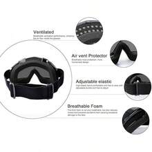 Goggles para Motocross ATV Jóvenes Hombre Mujer, Lente Negro-Gris Protección UV400 - Lente Negro-Gris - Ver 2