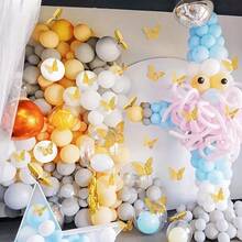 This Set Includes 12 Pcs 3D Hollow Butterfly Wall Stickers. They Can Be Used For Cake Decoration, Wedding Decoration, Living Room Decoration, Home Decoration, Butterfly Themed Decoration, Gender Reveal Party Decoration, Room Decoration And Wall Decoration. We Also Provide Customized Service. These High-Quality Self-Adhesive 3D Butterfly Wall Stickers Are Perfect For Home Decor, Weddings, Holidays And Creative Holiday Decorations. - One Size - View 5