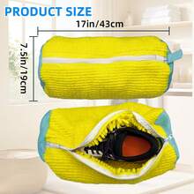 2pcs Reusable Shoe Wash And Dry Bags, Fleece Lining For 360° Deep Cleaning, With Self-Locking Zipper, Shoe Protector Bags For Washing Machine And Dryer, Suitable For All Shoe Types - View 7