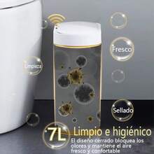 Cubo de Basura Automático con Sensor para Baño - 7 L Cubo de Basura con Tapa Botes de Basura Inteligente con Estrecho sin Contacto para Dormitorio Baño Cocina Oficina - 7 L - Ver 4