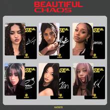 6张KATSEYE专辑《Beautiful Chaos》照片卡 - 双面印刷K4 LOMO卡，光面涂层，官方成员专辑 - WVS特别赠品EYEKONS，精美设计，高品质印刷，光面，周边赠品 - 彩色 - 查看 3
