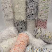 50g Cuentas metálicas mixtas, hilo de peluche teñido con degradado, adecuado para tejer suéteres, bufandas, chaquetas, manualidades - Disponible en múltiples colores - Tejido a mano - Multicolor - Ver 7