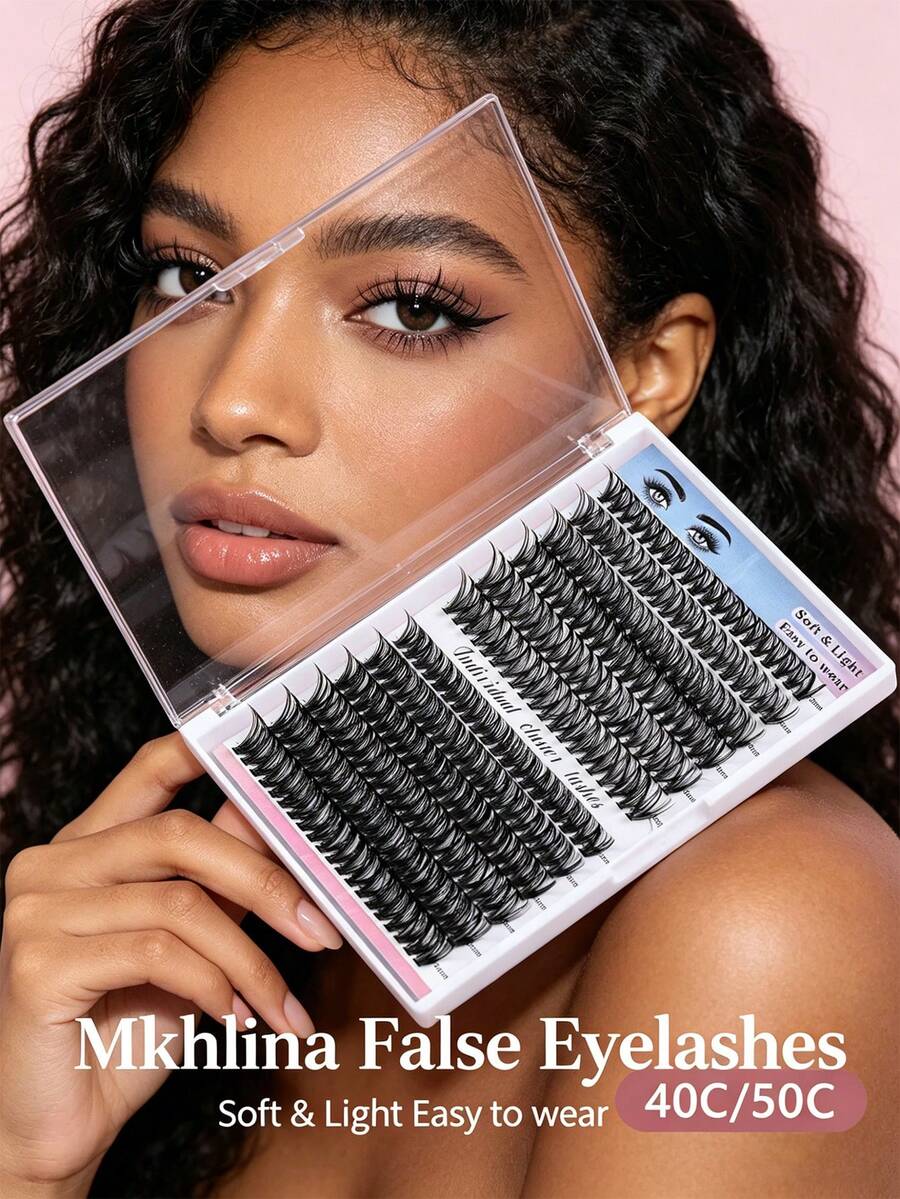 Mkhlina 40/50片装自然蓬松睫毛簇 12-16mm 柔软 DIY 假睫毛 - 40/50 - 查看 1