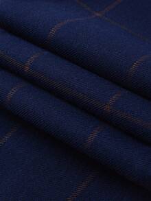 3-10 Years Old Boys Plaid Suit Jacket With Buttons, Lapel Formal Blazer, Navy Blue - Navy Blue - View 6