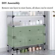 7 Tier Cabinet Storage Organiser Shoe Rack Stand Holder W/ Dust-Proof Cover - VJN0401-7 - View 6