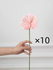 1pc/3pcs/5pcs Set, High-Quality Red Palm (Pink), Soft PVC Material, Flexible Shape Easy To Store, Suitable For Home Decor, Office Decor, Party Decor, Desktop Decor, Vase Decor, DIY Flower Arrangement, Back To School Room Decor, And School Supplies. - Pink - View 13