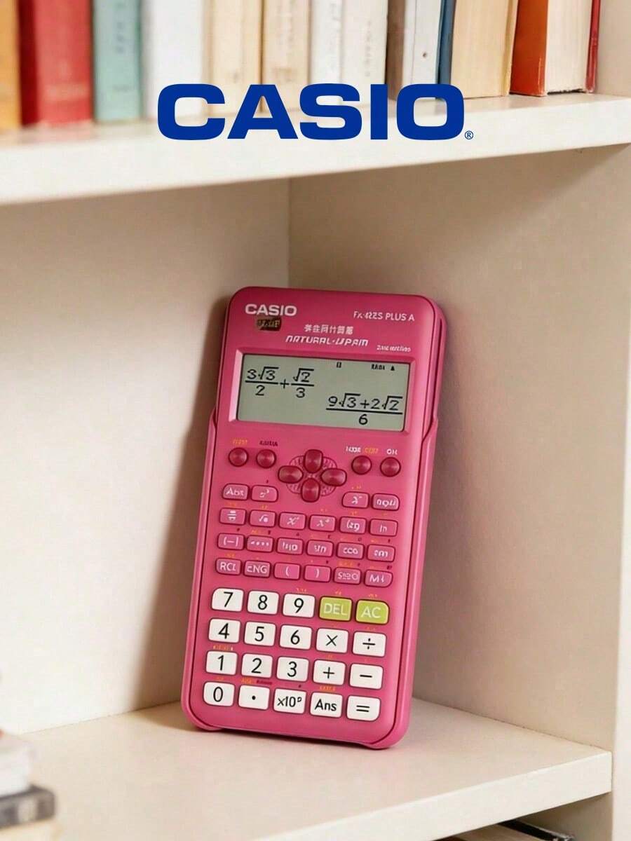 Casio FX-82ES-P Scientific Calculator, 12-Digit Exam Certified Calculator, Multifunctional School & Office Calculator, Portable Student Math & Science Calculator, Ideal Back-To-School Gift - Pink - View 1