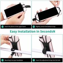 4-7 Inch Bicycle Phone Holder - 360° Rotatable Anti-Shock Anti-Slip Handlebar, Durable Black ABS GPS Bracket, Road/Mountain Bike Specific - Hands-Free Navigation Cycling Accessory, Stylish Phone Frame, Metal Clamp Mechanism - Multicolor - View 7