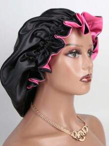 Gorro de seda minimalista - Rosa Fucsia - Ver 7