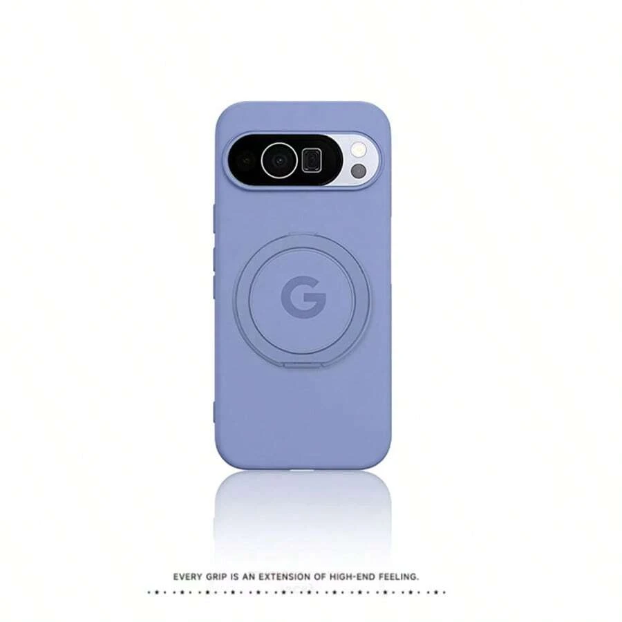 Ốp lưng điện thoại dạng lỏng có chân đế, tương thích với Pixel 6, 7, 7 Pro, 7A, 8, 8 Pro, 9, 9 Pro, 10, 10 Pro, 10A, 10 Pro XL - Tro oải hương - Xem 1