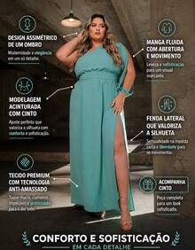 Plus Size Dresses - Mint Green - View 2