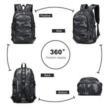 Large Laptop Backpack 15.6 Inch USB Charging Port Anti Theft With Lock Water Resistant Business Travel Rucksack Work Computer Backpack For Men Women School Office Gift Camo - Camo - View 4
