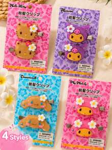 SANRIO 可爱黑色“Hello Kitty”发夹，萌趣卡通发饰，创意发饰，适合作为生日礼物（手工染色，可能存在轻微瑕疵但不影响使用） - 查看 2