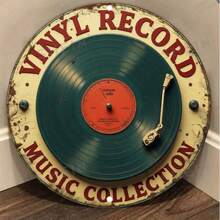 2D Flat Printed Vinyl Record Music Collection Decor, Art Goes Beyond Paper, Creative 2D Decorative Acrylic Plaque In Retro Minimalist & Artistic Styles, Suitable For Furniture, Office, Cafe, Study, Bedroom, Bar, Stores And More To Create A High-End Artistic Ambiance - Multicolor - View 2