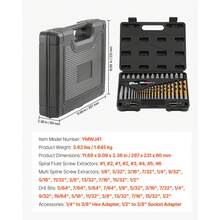 Screw Extractor Set With Drill Bits, 41 Pieces, Easy Out Bolt Extractors And Drill Bits, With Adapters, Solid Storage Case, Cr-Mo Steel For Removing Rounded, Broken, Or Stripped Bolts, Screws - Screw Extractor Set, 41 Pieces - 查看 11