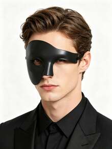 Máscara de media cara de Fantasma de la Ópera multicolor | Accesorios retro con tono antiguo para fiestas de Halloween, para hombres en actuaciones de cosplay - Multicolor - Ver 9