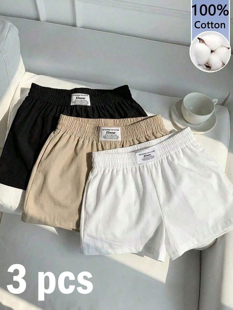 Set de 3 shorts casuales con estampado de lunares, estampado de leopardo claro y estampado de leopardo marrón oscuro, de tela tejida, adecuados para uso diario, set de shorts con estampado de camuflaje, adecuados para el uso diario, citas, fiestas, otoño/invierno/verano, Navidad, Año Nuevo, Acción de Gracias, fiestas, bodas, playa, ceremonias de graduación, moda, elegante, casual, salidas, citas, reservas, viajes, brillante, Día de San Valentín, elegante, vacaciones, casual, Y2K, salidas, ceremonias de graduación y otras ocasiones. - Multicolor 3 - Ver 1