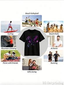 Dam-T-shirts - Svart - Visa 3