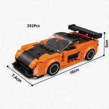 454片经典赛车积木套装，DIY拼装玩具，3D拼图，多种款式，满足汽车爱好者的需求。套装包含黑橙、白、蓝和黑白拼接赛车。适合初学者，有助于提升手指灵活性和耐心，也可作为桌面摆件装饰家居，是生日和日常送礼的理想之选。 - 彩色 - 查看 18