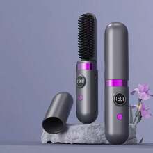 2-In-1 Rechargeable Hair Straightener Brush,Curling Iron,Wireless Portable Hair Straightener With Heating Protection,2-In-1 Hair Straightener With LED Digital Display,Suitable For Dorm,Home,Great Gift Idea,Holiday Essentials,Travel Essentials - Multicolor - View 15