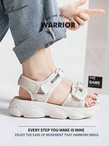 Warrior 夏季女士运动凉鞋，舒适柔软鞋底，时尚百搭，低调风格，休闲百搭，适合户外旅行、通勤、多种场合的沙滩漫步。 - 米色 - 查看 8