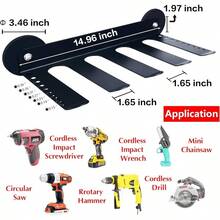 Power Organizers And Storage Garage Drill Drivers Shelves Magnetic Mount 4 Slots, Heavy Duty Magnetic Racks And Shelving Utility Storage Holder Garage Warehouse - Magnetic Power Tool Organizer 4 Slots X1 - View 6