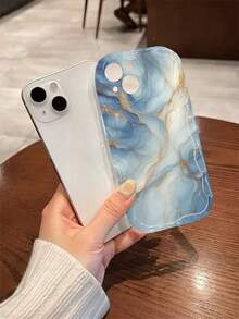 1 chiếc ốp lưng điện thoại chống rơi trong suốt họa tiết vân đá cẩm thạch, chất liệu TPU, thích hợp làm quà tặng ngày lễ, tương thích với Apple iPhone Xs/Xsmax/Xr/11 12 13 14 15 16pro/Promax/14 15 16plus/17, unisex - Nhiều màu - Xem 4