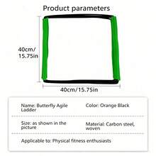 Bright Green Neon Agility Ladder - Suitable For Soccer, Track And Field, And Fitness Training, Portable Speed And Agility Training Equipment, Ideal For Personal Fitness Sessions And Team Group Training - Green - View 3