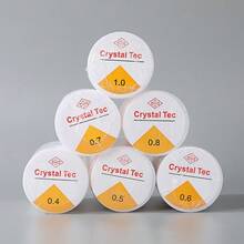10pcs Elastic Beading Cord, Glass Beading String, DIY Handmade Jewelry String, Transparent Crystal Elastic Rope, Beading Cord For Making Bracelets, Necklaces, Pendants And Jewelry - Multicolor - View 10