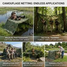 1pc Reinforced Camouflage Net, Outdoor Disguise Net, Party Decor, Sunshade Fence Net, Lightweight Outdoor Use, Easy To Install And Store, Outdoor Shading, Yard Sunshade, Fence Decor, Patio Sun Protection - 1pcs - View 6
