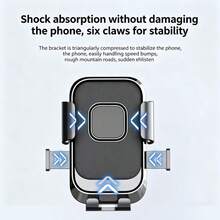 Soporte para teléfono con amortiguación de choque para bicicleta eléctrica/motocicleta, montaje de navegación con bloqueo automático - Soporte de motocicleta negro - Ver 6