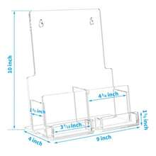 Soporte de acrílico para folletos de 8.5 x 11 pulgadas soporte de pared transparente con soporte para tarjetas de visita acrílico soporte de exhibición de plástico para revistas folletos folletos - Transparente - Ver 5