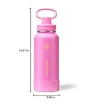 ThermoFlask - Botella de agua de acero inoxidable con doble pared aislada al aspiradora de 32 onzas, con tapa de boquilla, color rosa impactante - Rosado Impactante - Ver 7