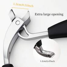 1pc G31 Premium Nail Clippers, Modern Design With Stainless Steel Blade, Concave Edge & Wide Opening For Thick Nails, Anti-Splash Long Handle, Arc Shape Cuticle Trimmer - A - View 8
