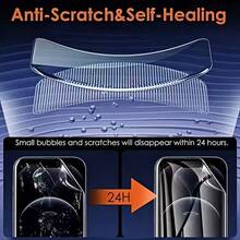 Bộ 2 miếng dán màn hình Hydrogel cho Apple 11 12 13 14 15 16 17 Pro Max/14 15 16 Plus, chất liệu TPU mềm dẻo, phủ toàn màn hình (không phải kính), độ phân giải cao, chống trầy xước, không bọt khí, tự phục hồi. - Trong sáng - Xem 7