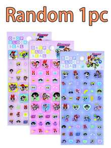 THE POWERPUFF GIRLS 3D立体浮雕趣味贴纸，可爱糖果滴落贴纸 - 彩色 - 查看 11