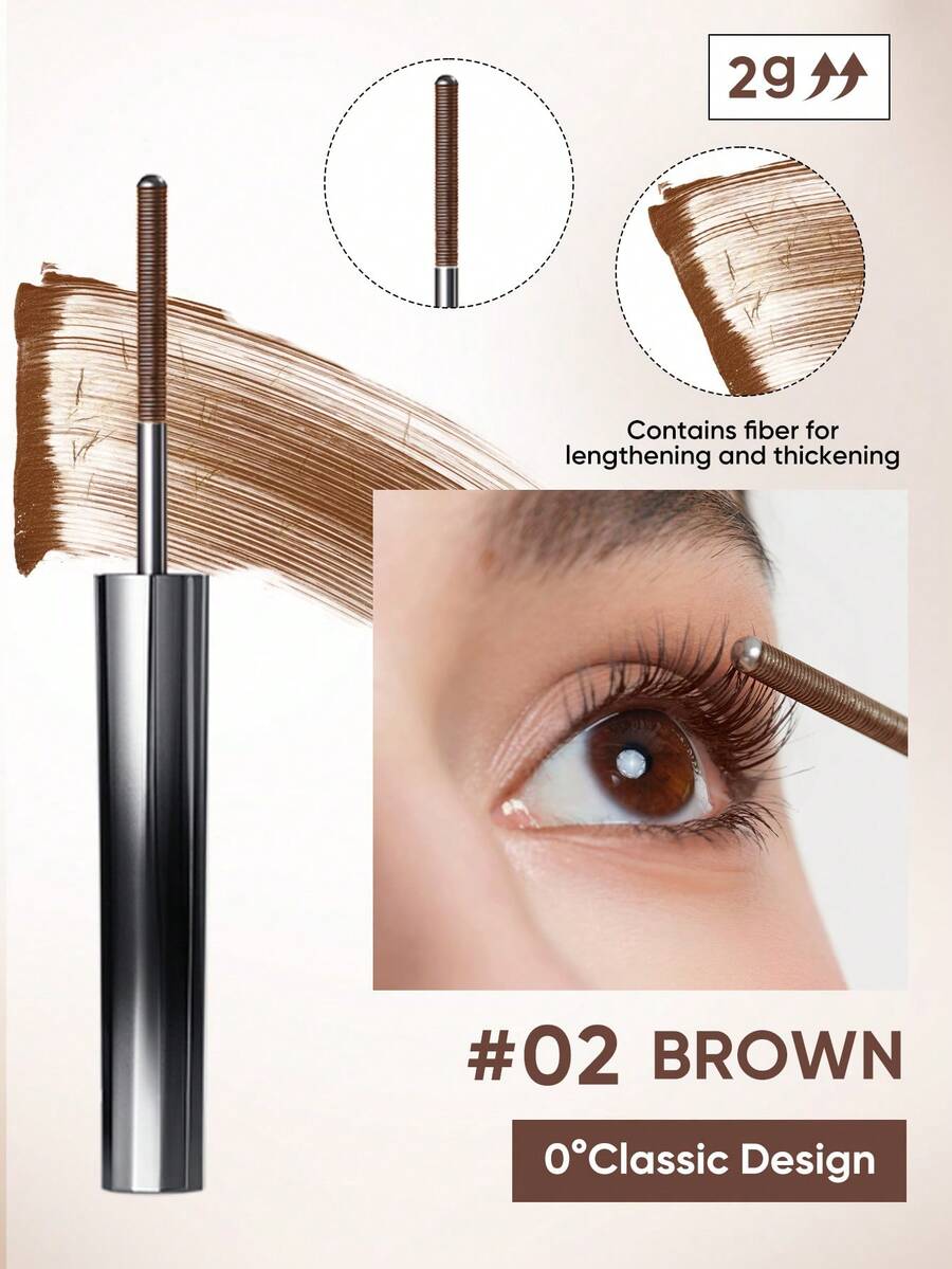 JUDYDOLL Mascara làm dài và uốn cong mi, chống thấm nước, dạng tuýp màu hồng 2g/3g, phiên bản nâng cấp cổ điển, phù hợp cho thể thao, hẹn hò, du lịch, làm quà tặng, đi biển, người mới bắt đầu, sử dụng cá nhân, sản phẩm mới độc đáo, quà tặng cho bạn bè, bạn gái, phụ nữ sành điệu, vật dụng cần thiết cho đám cưới, khách mời đám cưới, tiệc độc thân, trang điểm Geisha, trang điểm tự nhiên khi đi làm, trang điểm ngọt ngào, trang điểm đậm màu, trang điểm hẹn hò. - màu nâu - Xem 1