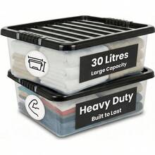 2/4 Pack 30L Underbed Storage Containers, Maximize Your Space, Heavy-Duty Underbed Storage Boxes - 4 - Pack - View 2