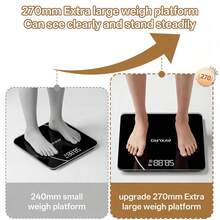 AVXLRQ 179.62 KG Digital Bathroom Scale | High-Precision Weight Scale With LCD High-Definition Display And Temperature Display, Switchable Between KG And Pounds, Ultra Wide Platform - Pink - View 5