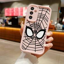 Miniso 1pcs Marvel Spider-Man Minimalist Web & Eyes Monochrome Mask Design Phone Case Suitable For Samsung Galaxy S26 Ultra/S26 Plus/S26/S25 Ultra/S25 Plus/S25/Galaxy S24 Ultra/S24 Plus/S24/S24 FE/S23 Ultra/S23 FE/S22Ultra/S22 Plus/S22/S21 Ultra/S21 Plus/S21/S21 FE/A13/A14/A15/A16/A17/A33/A34/A35/A36/A52/A53/A54/Galaxy Note20Ultra/Galaxy Note20 Galaxy S25 Case Galaxy S25 Case Galaxy S25 Ultra Case Plus Stocking Stuffers The Girlfriend - 黑色 - 查看 4