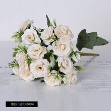 1/3浪漫仿真牡丹花摆件,塑料绣球花,丝绸玫瑰,雏菊,仿真植物叶片,适用于婚礼、房间、家居、酒店、派对、活动、新年礼物、手持花艺装饰,也适用于情人节、婚礼/家居/卧室/客厅/餐桌装饰/新娘捧花/户外花园 - 沙紅色 - 查看 15