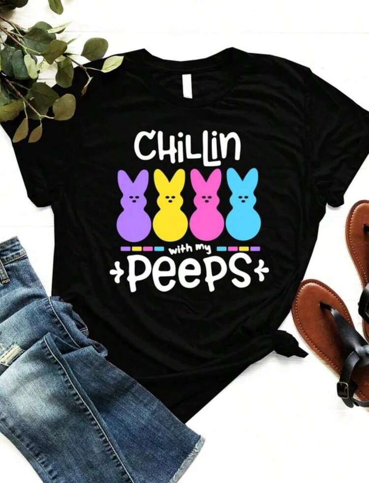 Women T-Shirts - 黑色 7 - 查看 11