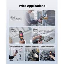 Wärmebildkamera, TISR Superauflösung 240x180, handheld Thermokamera mit 2 MP visueller Kamera, 96x96 IR-Auflösung, 25 Hz Bildwiederholfrequenz, -20 -550 °C, 4 Bildmodi & 6 Farbpaletten - 96 * 96 Pixel Auflösung - Übersicht 8