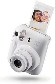 FujiFilm Appareil photo instantané Instax Mini 12, avec exposition automatique et objectif selfie inclus, blanc argile - Voir 1
