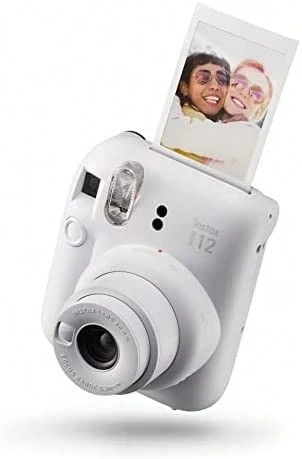 FujiFilm Appareil photo instantané Instax Mini 12, avec exposition automatique et objectif selfie inclus, blanc argile - Voir 1