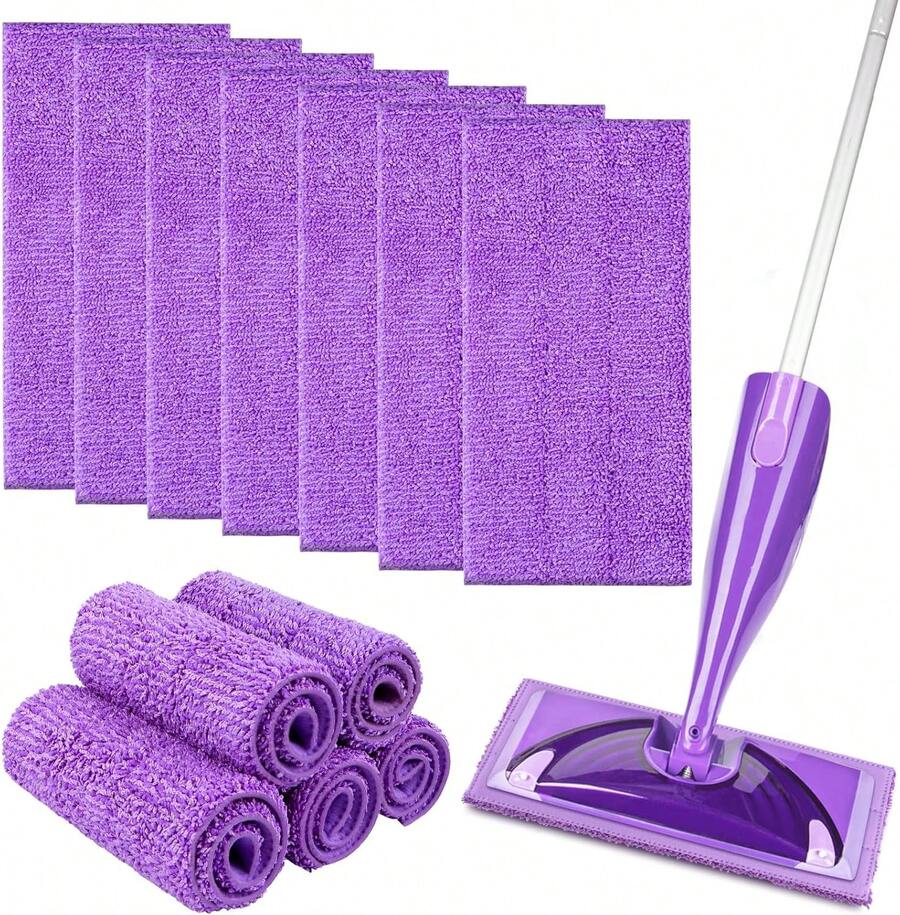 Orighty Microfiber Mop Pads Compatible With Wet Jet, Reusable Wet Jet Pads Refills, 12 Pack Machine Washable Replacement Pad For Multi Surface Wet &Amp; Dry Cleaning - MàuD - Xem 1