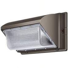 Luz LED de Pared 8000LM 50LM/W Luz LED de  Reflector Comercial e Industrial para Exteriores con Montaje en Pared 0V-277V IP5 Impermeable Iluminación WallPack para Edificios - Marrn - Ver 2